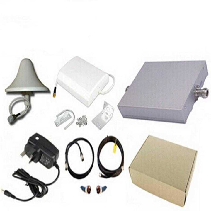 4G LTE signal booster mobile phone booster indoor coverage booster kit 200m2 coverage UK mobile signal booster Free network compatibility mobile signal enhancement